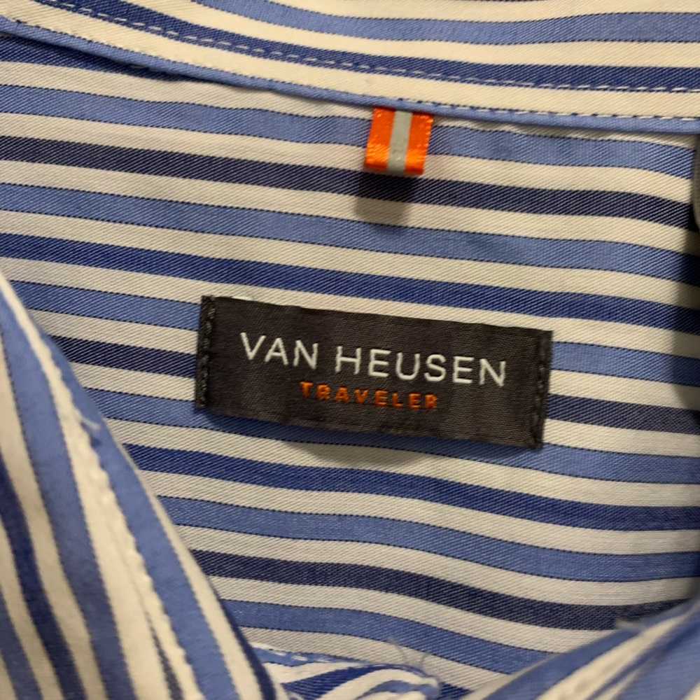 Men's striped button down shirt NWOT